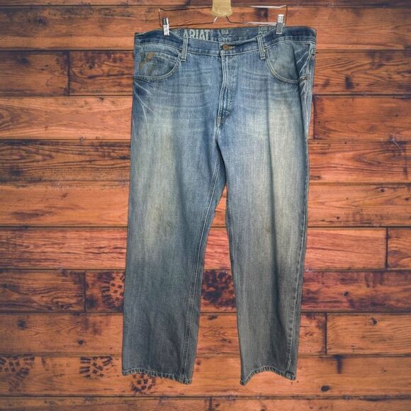 5 for $25🔥Ariat Denim Low-Rise Bootcut Denim Jeans Size 40X30 - Picture 1 of 12